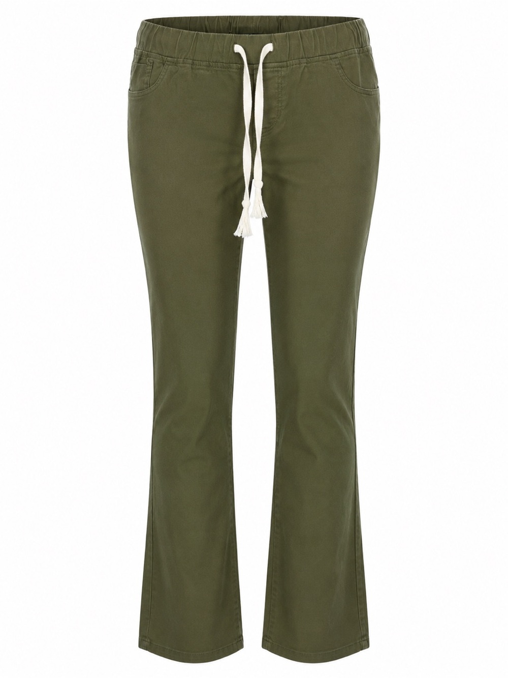 cleo Olive Green Drawstring Jogger Pants
